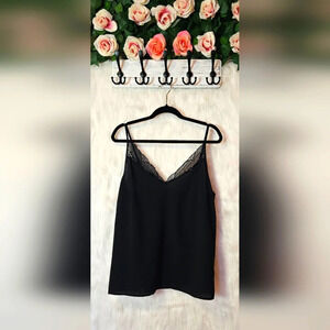 Shein Curve Lace Trim Elastic Back Camisole